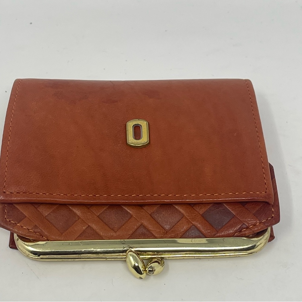 Prince Gardner Wallet Tan Brown Genuine Lambskin Leather Kiss Lock Coin Vintage - Picture 14 of 14